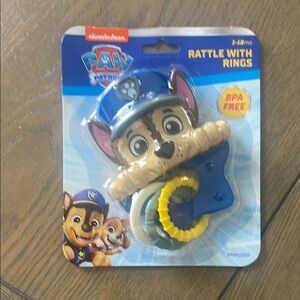 Nickelodeon PAW Patrol Rattle with Blue and Yellow Rings